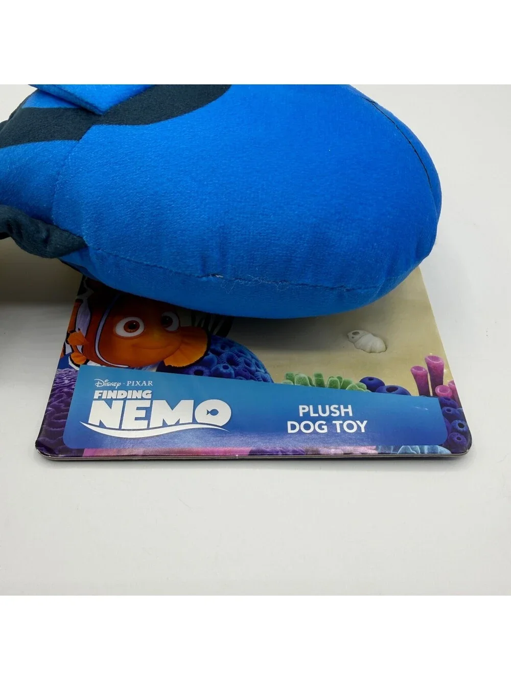 Disney Pixar Finding Nemo Dory Plush Dog Toy Squeaker Soft Stuffed Blue Fish NWT